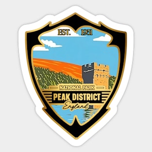 Black Logo Peak District National Park England Sticker